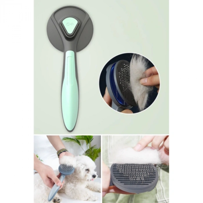 Nevamel® Otomatik Tuşlu Kendini Temizleyen Kedi Köpek Tarağı