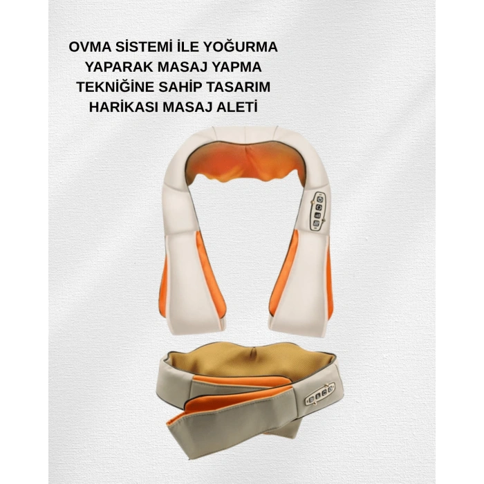 Nevamel® Ovmalı Isıtmalı Masaj Aleti – Boyun Sırt Bel Omuz ve Bacak İçin