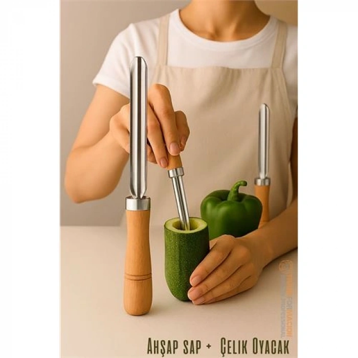 Nevamel® Oyacak - Dolmalık Kabak ve Biber Patlıcan Oyacağı 304 Paslanmaz Çelik