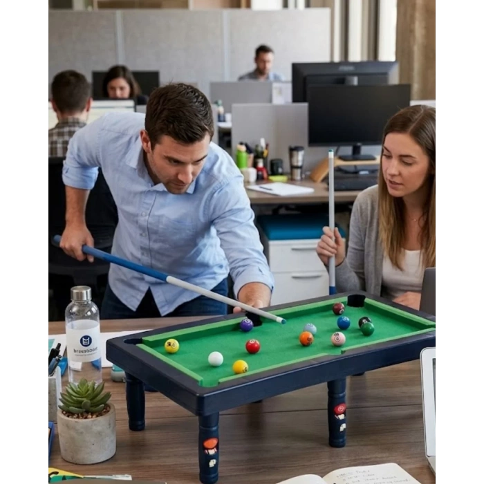 Nevamel® Oyuncak Bilardo Masası Seti Çocuklar İçin Eğlence ve Beceri Oyunu