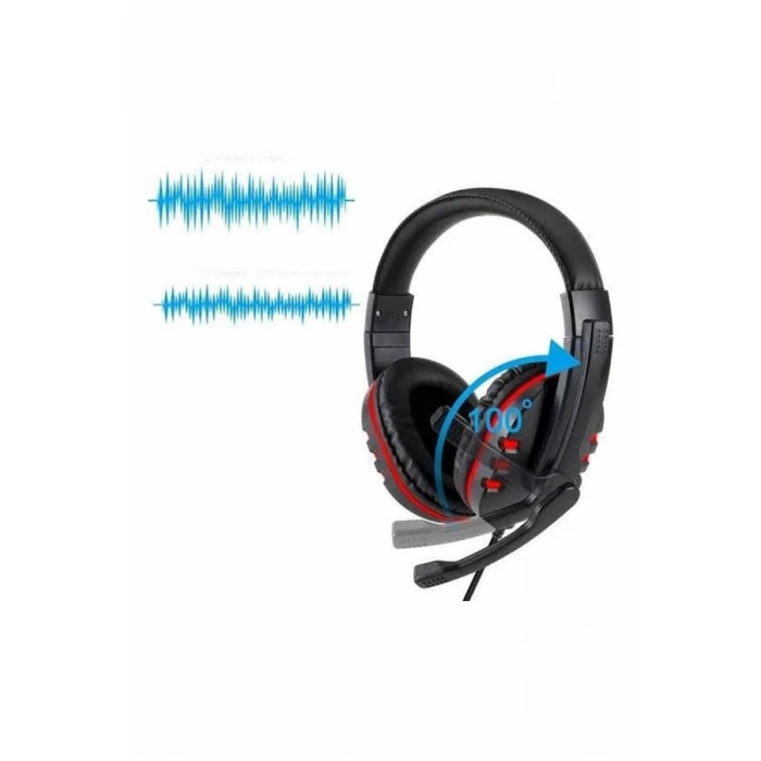 Nevamel Oyuncu Kulaklığı Kulak Üstü Kablolu Gaming Kulaklık Mikrofonlu ANC Özelliği