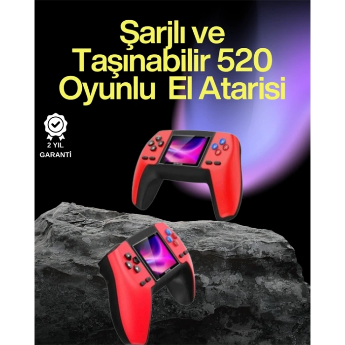 Nevamel P5 Retro GamePad – 520 Klasik Oyunlu Tak-Çalıştır Mini Konsol