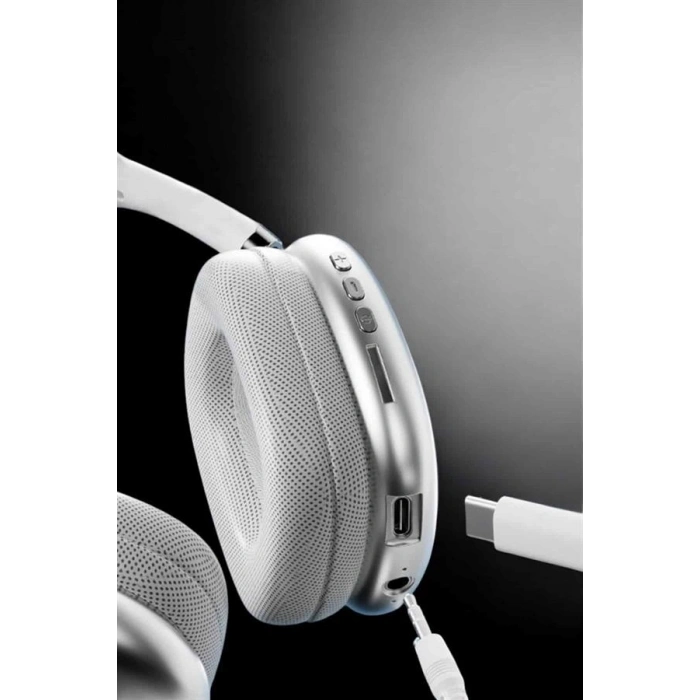 Nevamel P9 Air Max Kablosuz 5.0 Mikrofonlu Bluetooth Kulaklık Beyaz Yüksek Ses Kaliteli