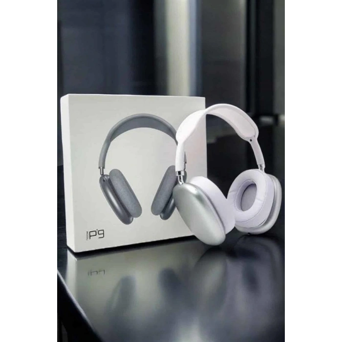 Nevamel P9 Air Max Kablosuz 5.0 Mikrofonlu Bluetooth Kulaklık Beyaz Yüksek Ses Kaliteli