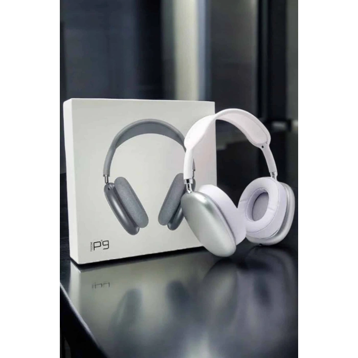 Nevamel P9 Air Max Kablosuz 5.0 Mikrofonlu Bluetooth Kulaklık Beyaz Yüksek Ses Kaliteli