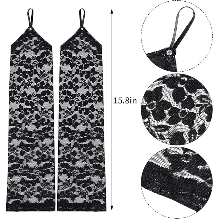 Nevamel Parmak Askılı Zarif Dantel Eldiven