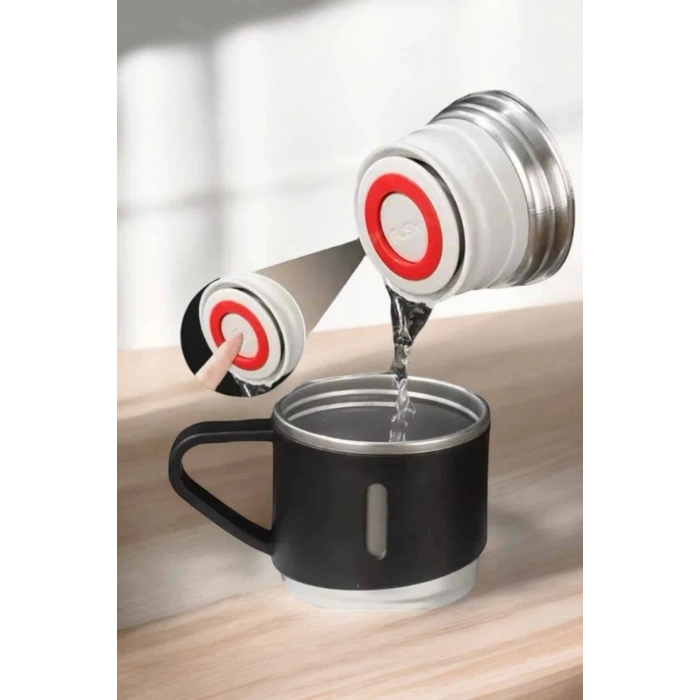 Nevamel Paslanmaz Çelik 3’lü Termos Seti Vakumlu ve 8 Saat Isı Koruma