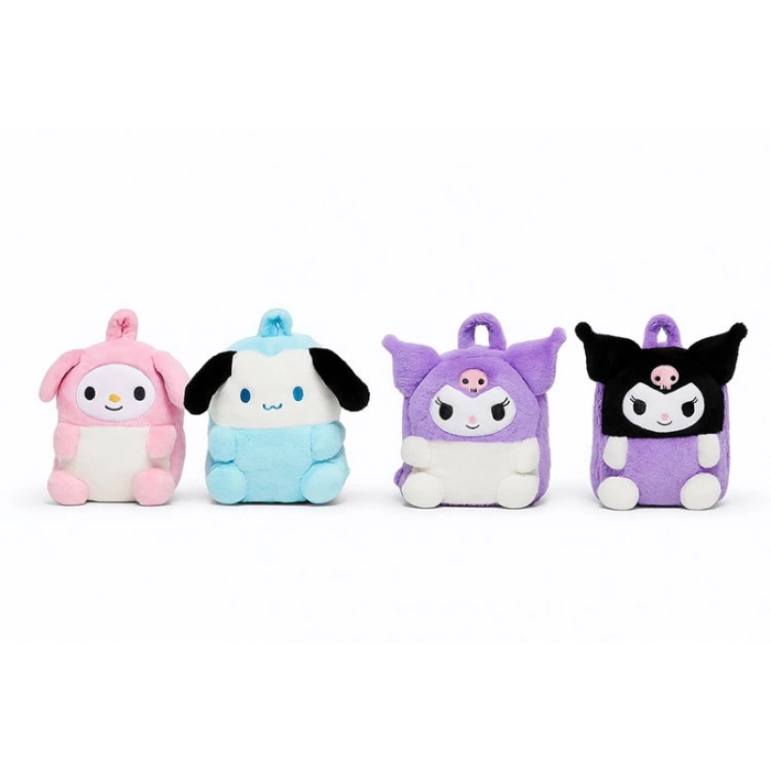 Nevamel Peluş Kuromi My Melody ve Cinnamoroll Sırt Çantası
