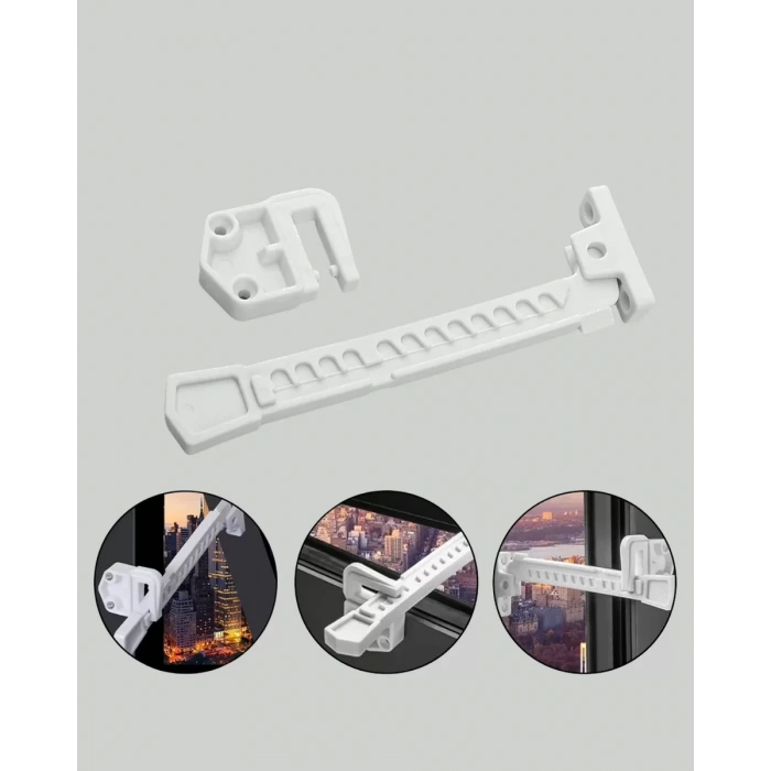 Nevamel® Pencere Cam Emniyet Kilidi Açılma Sınırlayıcı Set