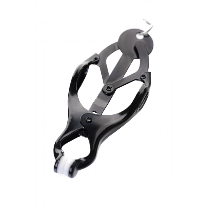 Nevamel® Penis Halkalı Meme Kelepçeleri, Metal, Siyah