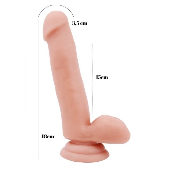 Nevamel® Philander 18Cm Kıkırdaklı Gerçekçi Dildo