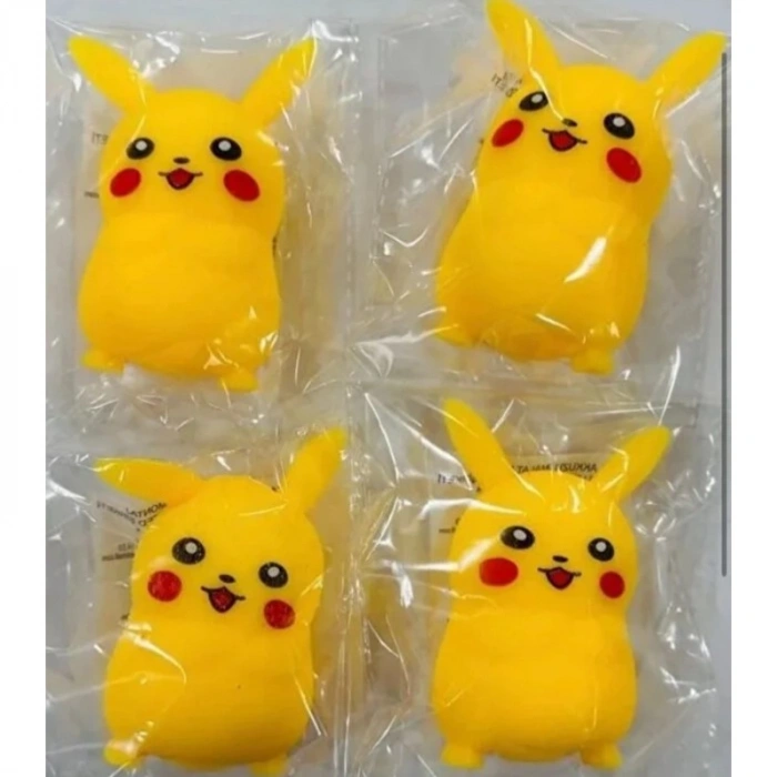 Nevamel® Pikaçu Squishy - 12li Paket - Yumuşak Oyuncak