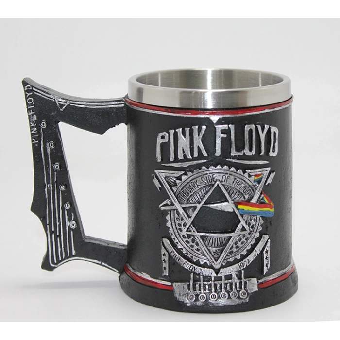 Nevamel® Pink Floyd Tasarım Kupa Bardak - 3D Kabartmalı -  Paslanmaz Çelik