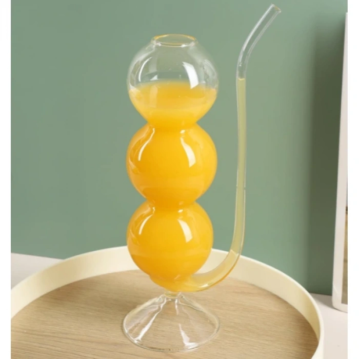 Nevamel Pipetli Boğumlu Cam Bardak