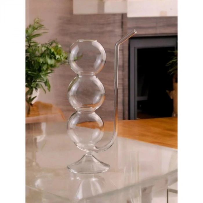 Nevamel Pipetli Boğumlu Cam Bardak