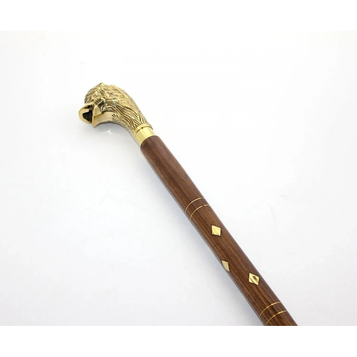 Nevamel Pirinç Aslan Büstü Baston Model 2