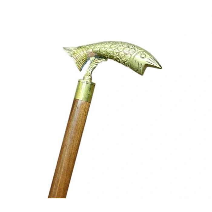 Nevamel Pirinç Balık Tasarımı Baston