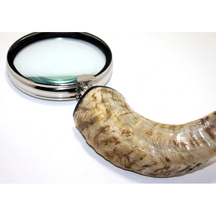 Nevamel Pirinç Boynuz Saplı Büyüteç Model 1