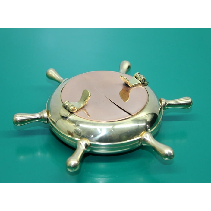 Nevamel Pirinç Dümenli Kapaklı Küllük