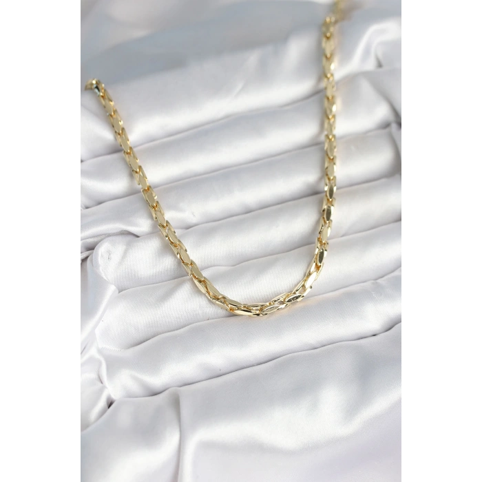 Nevamel® Pirinç Gold Renk 60 cm Zincir Kadın Kolye 5886