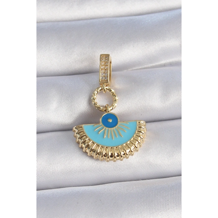 Nevamel® Pirinç Gold Renk Nazar Boncuklu Ajda Charm 5886