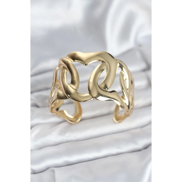 Nevamel® Pirinç Gold Renk Vintage Kadın Bileklik 5886