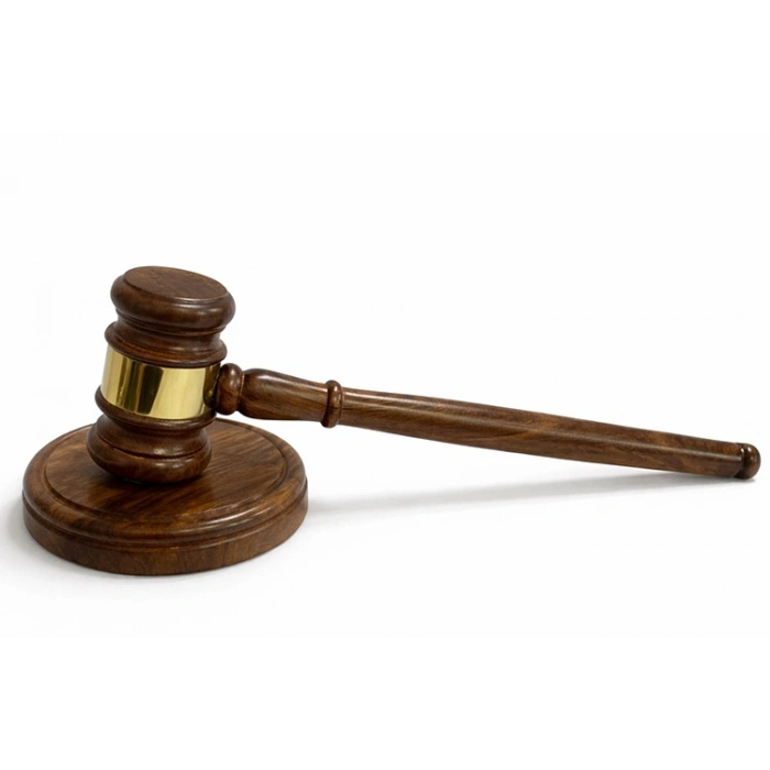 Nevamel® Pirinç İşlemeli Ahşap Hakim Tokmağı