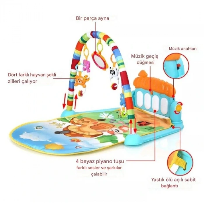 Nevamel Piyanolu Mantar Oyun Halısı