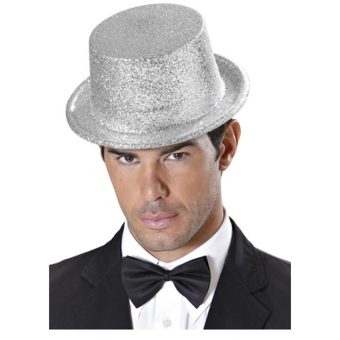 Nevamel Plastik Parti Şapkası Gümüş Simli