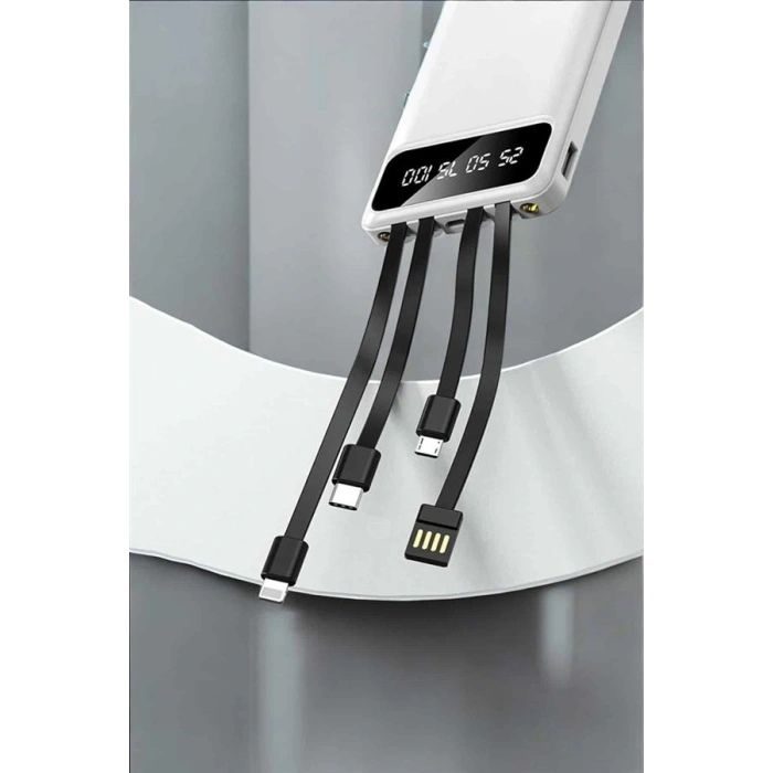 Nevamel Powerbank 20.000 Mah LCD Ekran USB Lightning Type-C Uyumlu İOS ve Android