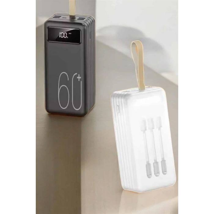 Nevamel Powerbank 60.000 Mah Hızlı Şarj 4 Çıkışlı Uzun Şarj Süreli Dijital Göstergeli