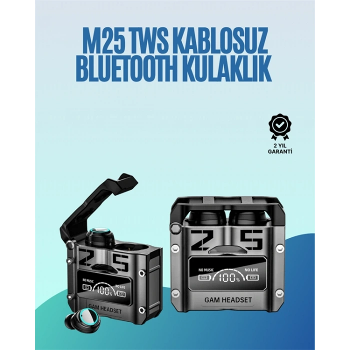 Nevamel Powerbank Özellikli Kablosuz Kulaklık | Otomatik Bağlantı | Şarj Kutusu Dahil