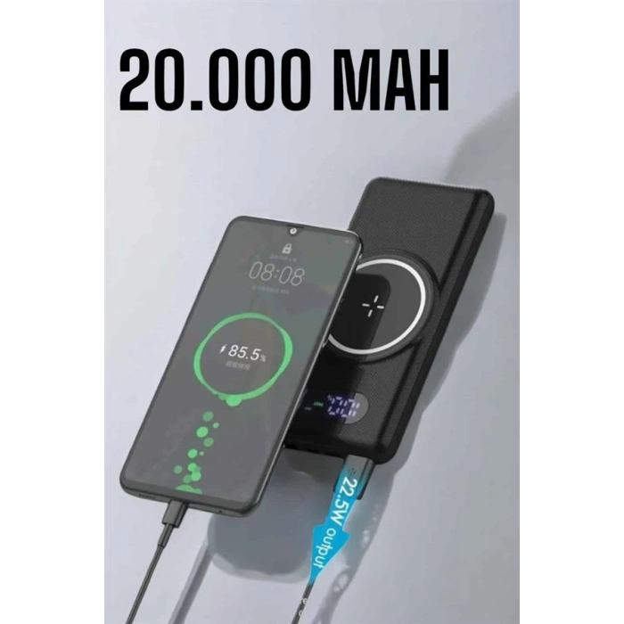 Nevamel® Powerbank Taşınabilir 10.000 Mah Hızlı Şarj Dijital Göstergeli