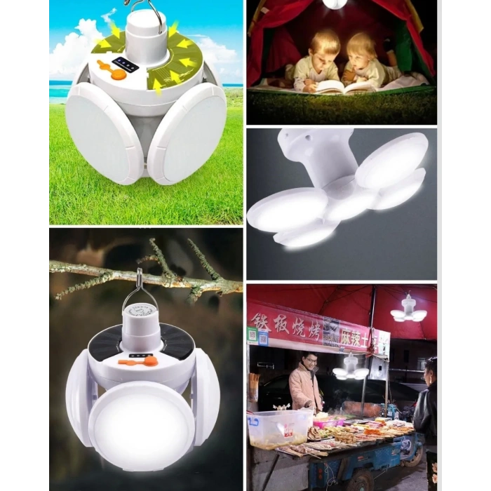 Nevamel Pratik Katlanabilir Solar LED Aydınlatma Lambası