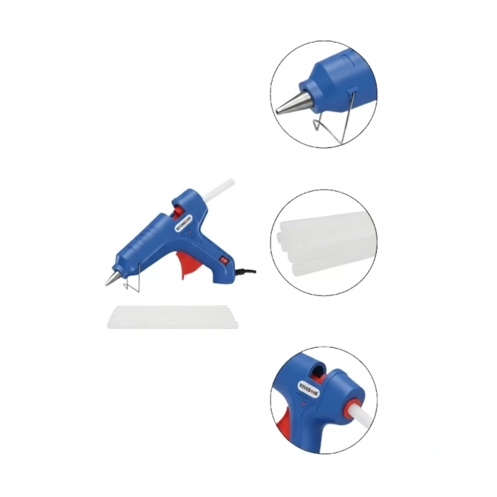 Nevamel® Pratik Kullanımlı 60 W Silikon Tabancası 11 mm Silikon Uyumlu 5 Silikon