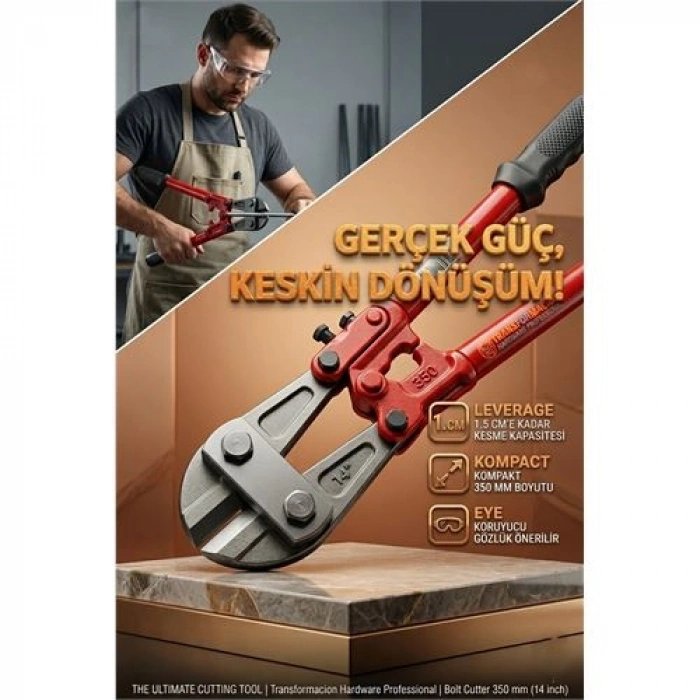 Nevamel® Pro-Cut 350mm (14) Profesyonel Çelik Cıvata Zincir ve İnşaat Demiri Kesici Makas 723155