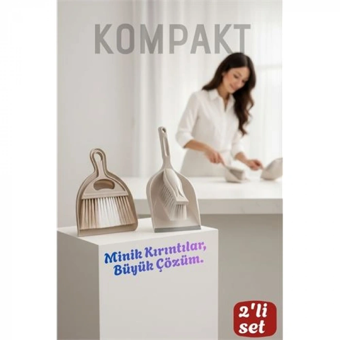 Nevamel® Profesyonel 2li Fırça Faraş Seti El Süpürgesi & Mini Kürek Toz Toplama Seti