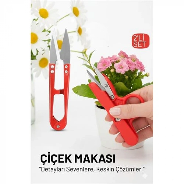 Nevamel® Profesyonel 2’li Mini Budama Seti:  Hassas Çiçek ve Bitki Makası - Çelik Ultra Keskin Seri