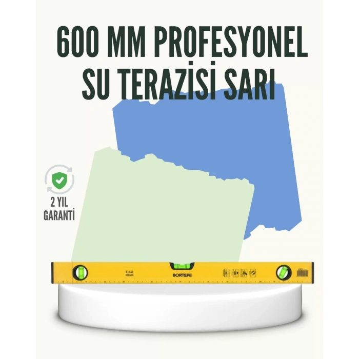 Nevamel® Profesyonel 600 mm Su Terazisi Duvar ve Montaj İşleri İçin