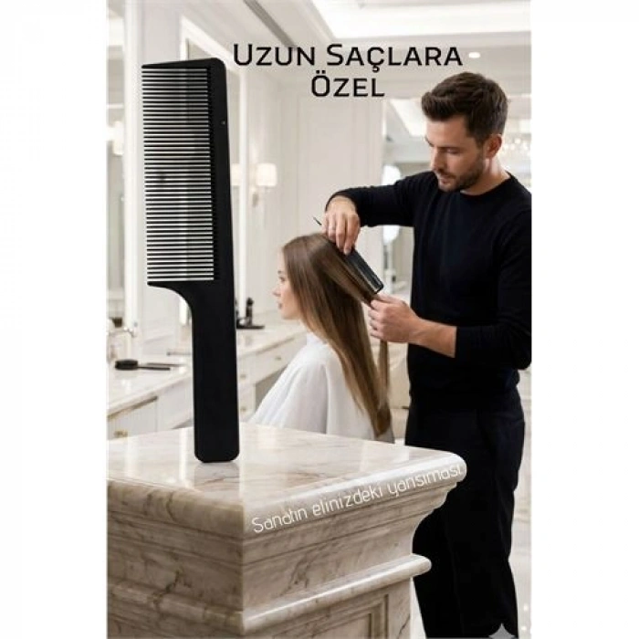 Nevamel® Profesyonel Antistatik Uzun Saç Kesim Tarağı – Isıya Dayanıklı ve Ergonomik 23 cm