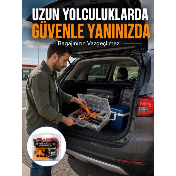 Nevamel® Profesyonel Araç İçi Acil Durum Seti 27 Parça Çok Amaçlı Oto Yardım Çantası
