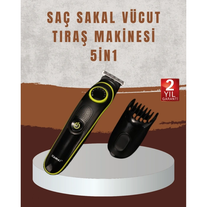 Nevamel Profesyonel Erkek Saç Sakal Şekillendirme ve Vücut Bakım Seti Şarjlı Tıraş Makinesi