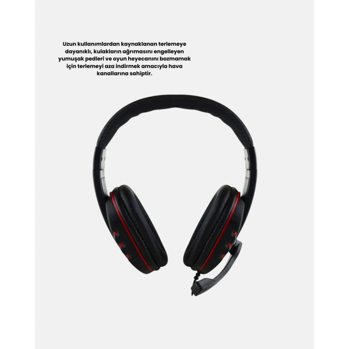 Nevamel Profesyonel Gaming Kulaklık – Mikrofonlu Yumuşak Pedli Stereo Ses Kalitesi Tere Dayanıklı