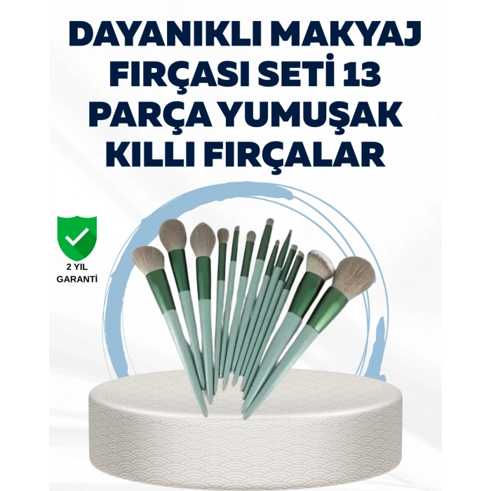 Nevamel Profesyonel Kullanıma Uygun 13 Parça Makyaj Fırçası Takımı Fiber Kıllı