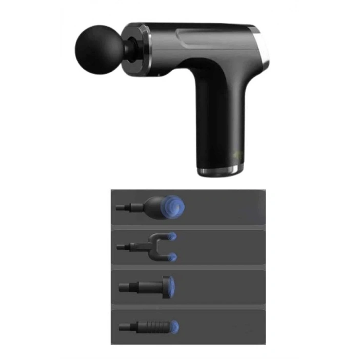 Nevamel Profesyonel Masaj Tabancası Sporcu Masaj Aleti 4 Başlıklı Şarjlı Titreşimli