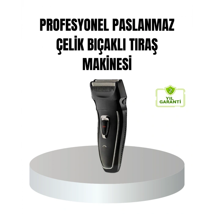 Nevamel Profesyonel Şarjlı Saç ve Sakal Tıraş Makinesi – Çelik Bıçaklı Ayarlanabilir Başlıklı Kablosuz