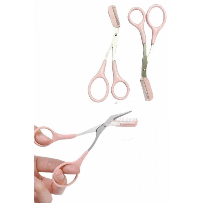 Nevamel® Profesyonel Taraklı Kaş Usturası ve Kaş Makası Bıyık Alma Kaş Usturası