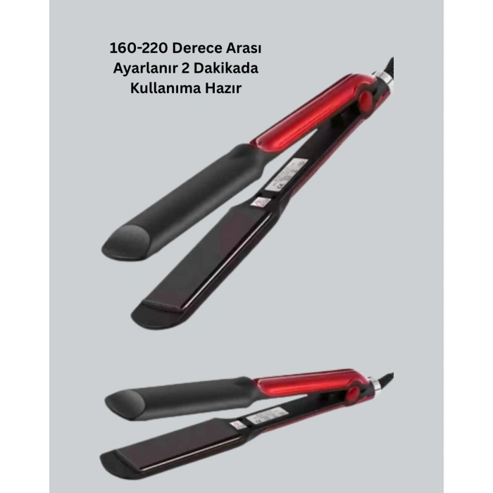 Nevamel Profesyonel Titanyum Saç Düzleştirici – Ayarlanabilir Isı ve Hızlı Isınma Özellikli