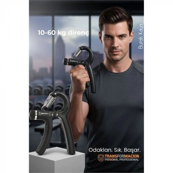 Nevamel® ProGrip Ayarlanabilir Profesyonel El Yayı 10-60 Kg | Paslanmaz Çelik Bilek Güçlendirici