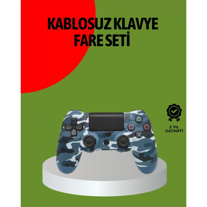 Nevamel® PS4 Kablosuz Oyun Kolu Gecikmesiz Bağlantılı Ergonomik Tasarımlı